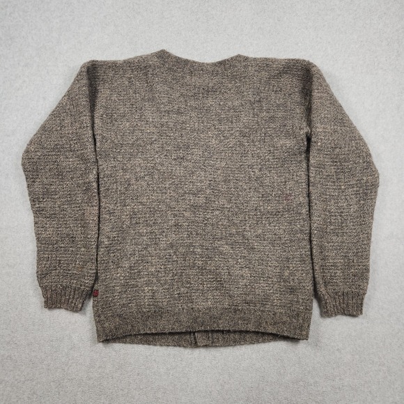 Vintage Woolrich Cardigan Mens Medium Gray Pockets Hand Framed Wool Pockets - Picture 2 of 12